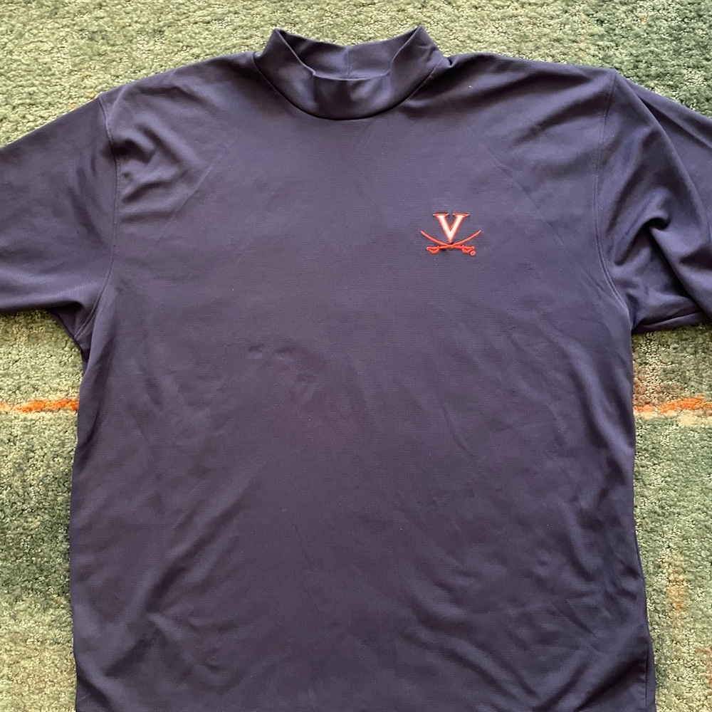MENS NIKE TEAM VIRGINIA CAVALIERS SHORT SLEEVE MOCK NECK SHIRT FOR SALE SIZE XL!